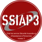 Badge SSIAP 3, chef de service de sécurité incendie et d'assistance à personnes, niveau 3